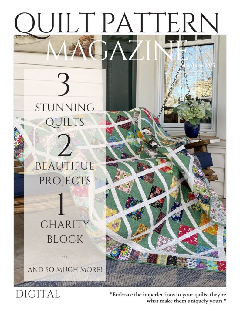 Spring into creativity with the May/June issue of The Quilt Pattern Magazine! This issue includes our exciting Designer Spotlight, offering an exclusive look into the sewing spaces and styles of your favorite designers. A Mystery Sampler Quilt, challenge your skills with fresh patterns, and welcome the season with a delightful sweet treat recipe. Packed with inspiration, tips, and must-make projects, this issue is a must-have for every quilter!