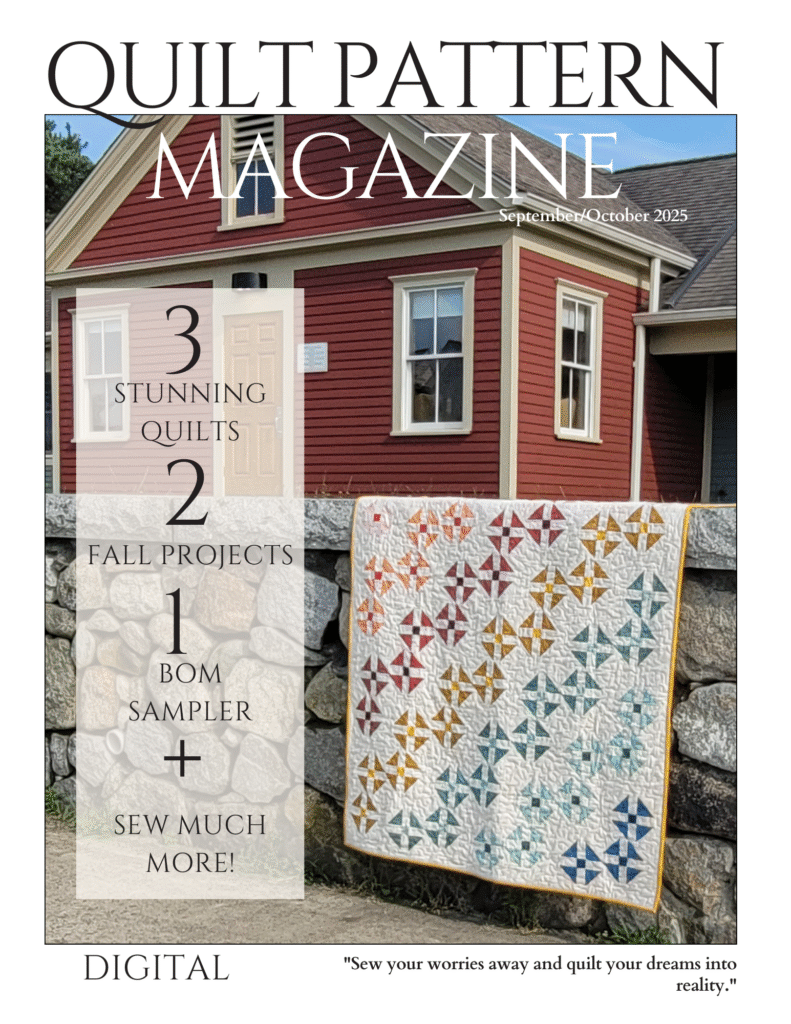 Fall into creativity with the September/October issue of The Quilt Pattern Magazine! This issue includes our exciting Designer Spotlight, offering an exclusive look into the sewing spaces and styles of your favorite designers. A Mystery Sampler Quilt, challenge your skills with fresh patterns, and welcome the season with a delightful sweet treat recipe. Packed with inspiration, tips, and must-make projects, this issue is a must-have for every quilter!